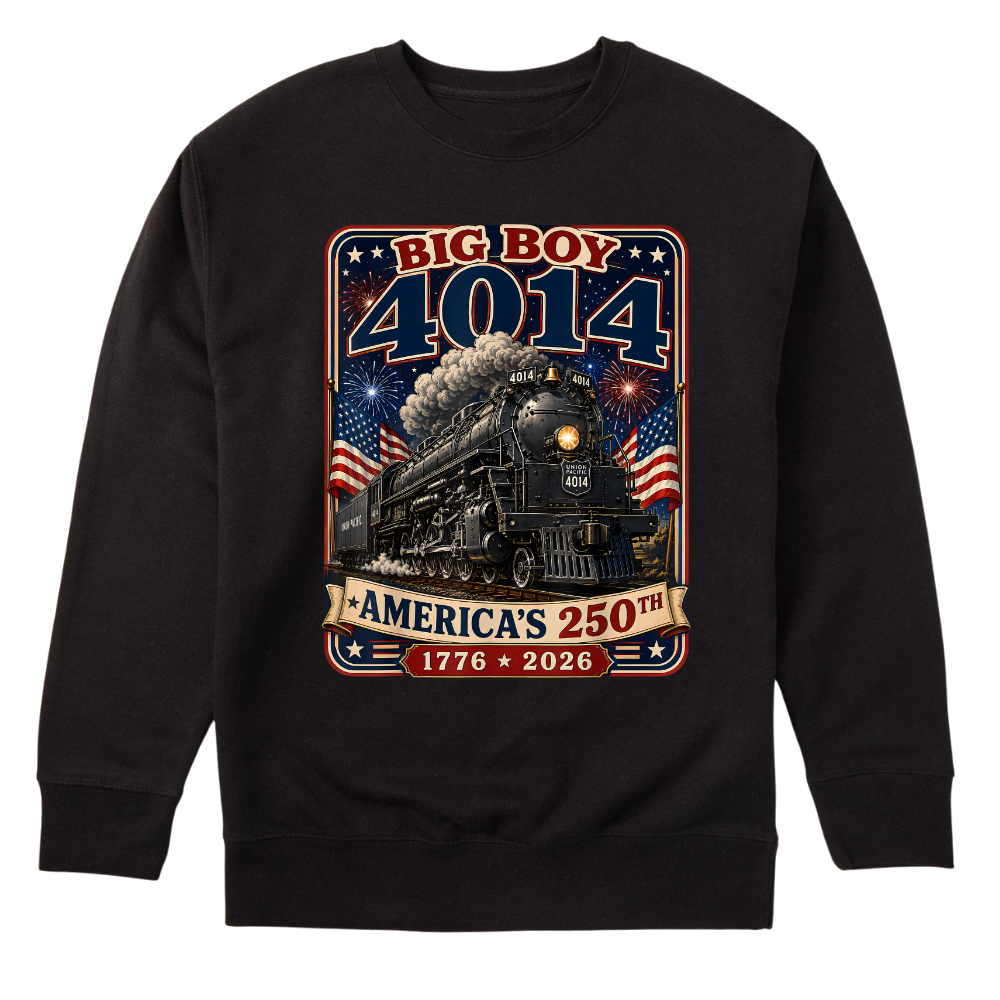 Big Boy 4014 Train America 250th Anniversary Patriotic - Sweater