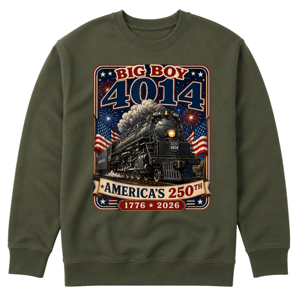 Big Boy 4014 Train America 250th Anniversary Patriotic - Sweater