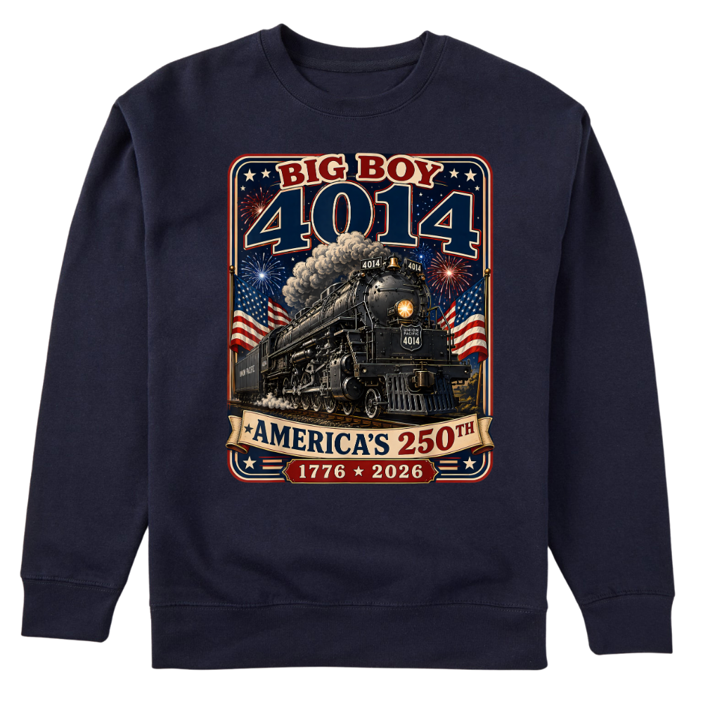 Big Boy 4014 Train America 250th Anniversary Patriotic - Sweater