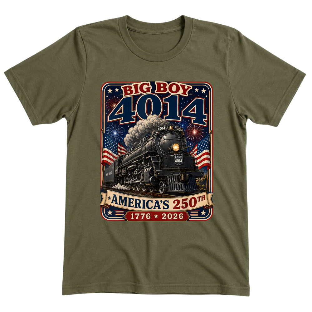 Big Boy 4014 Train America 250th Anniversary Patriotic - T-Shirt