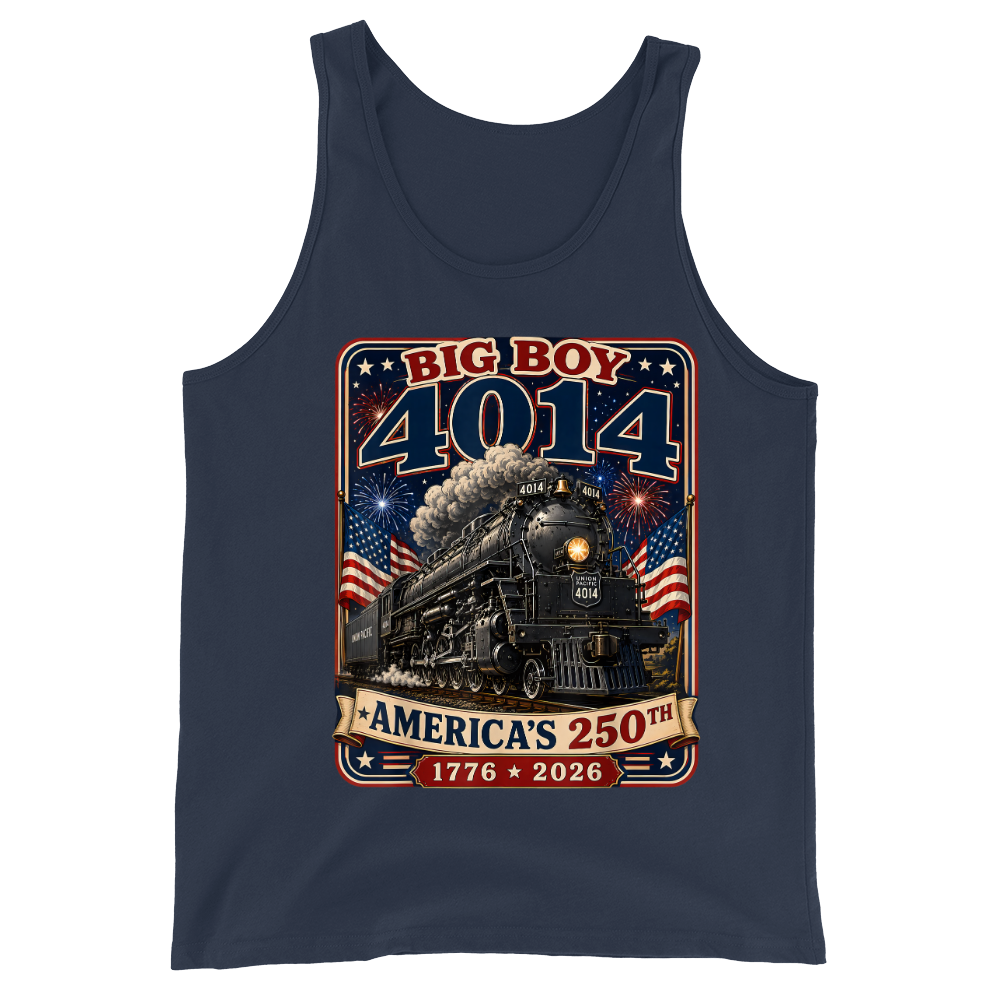 Big Boy 4014 Train America 250th Anniversary Patriotic - Tank Top