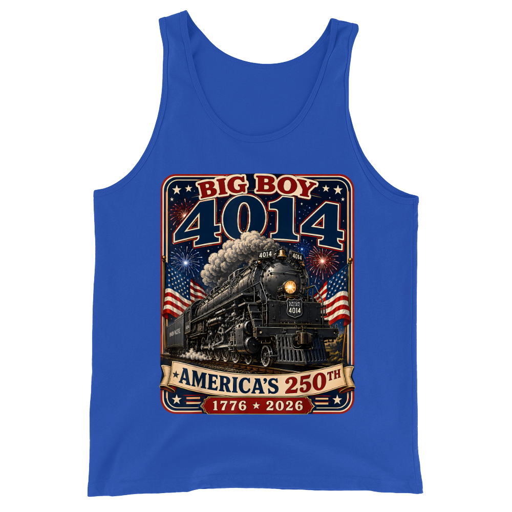 Big Boy 4014 Train America 250th Anniversary Patriotic - Tank Top