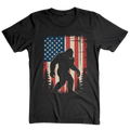 Bigfoot American Flag 4th Of July Patriotic Sasquatch USA - T-Shirt