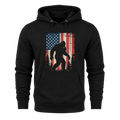Bigfoot American Flag 4th Of July Patriotic Sasquatch USA - Hoodie