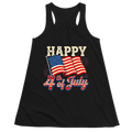 Happy 4th Of July American Flag Patriotic - Women Tank Top