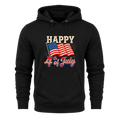 Happy 4th Of July American Flag Patriotic - Hoodie