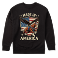 Made In America Eagle Horse Patriotic USA Flag  - Sweater