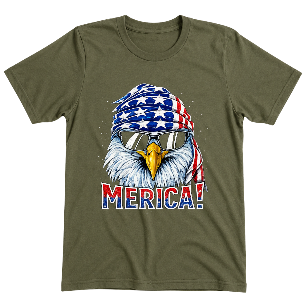 Merica Eagle Patriotic American Flag - T-Shirt