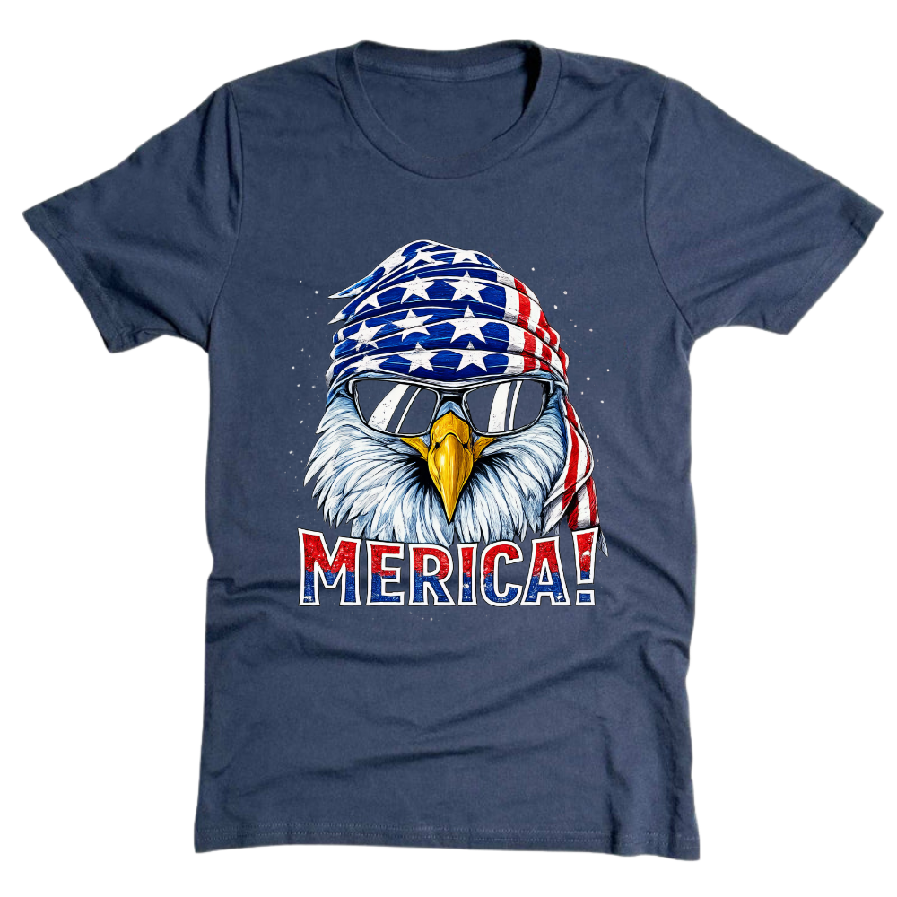 Merica Eagle Patriotic American Flag - T-Shirt