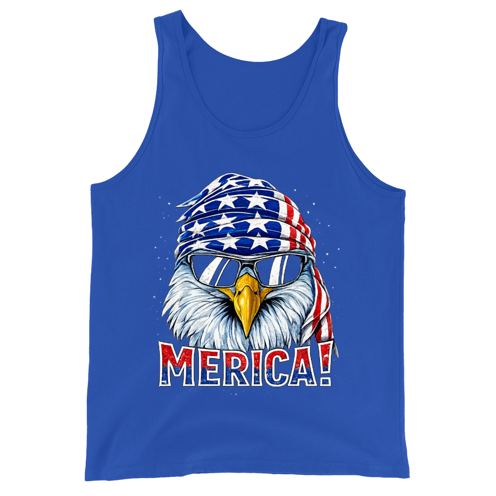 Merica Eagle Patriotic American Flag - Tank Top