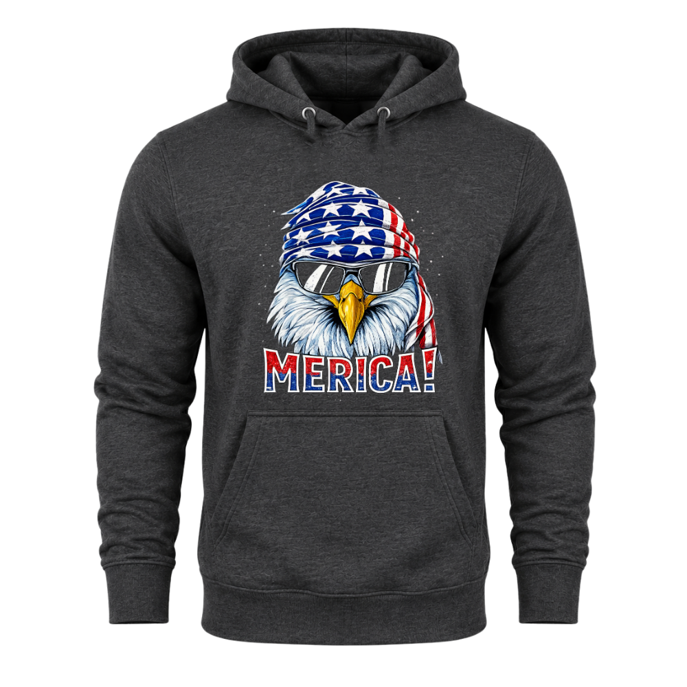 Merica Eagle Patriotic American Flag - Hoodie