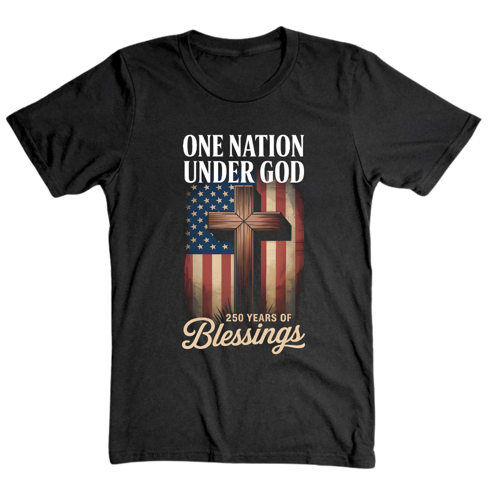 One Nation Under God 250 Years America Blessing - T-Shirt