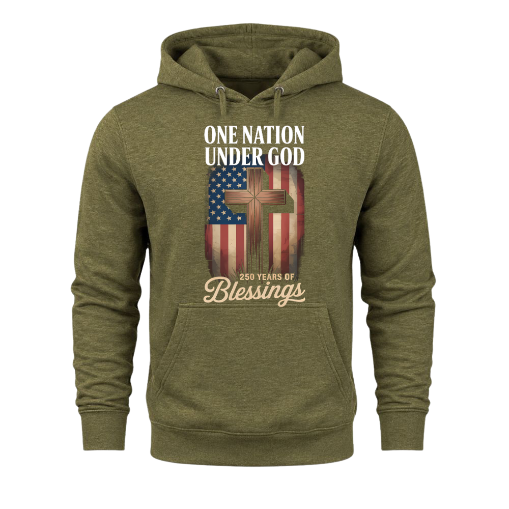 One Nation Under God 250 Years America Blessing - Hoodie