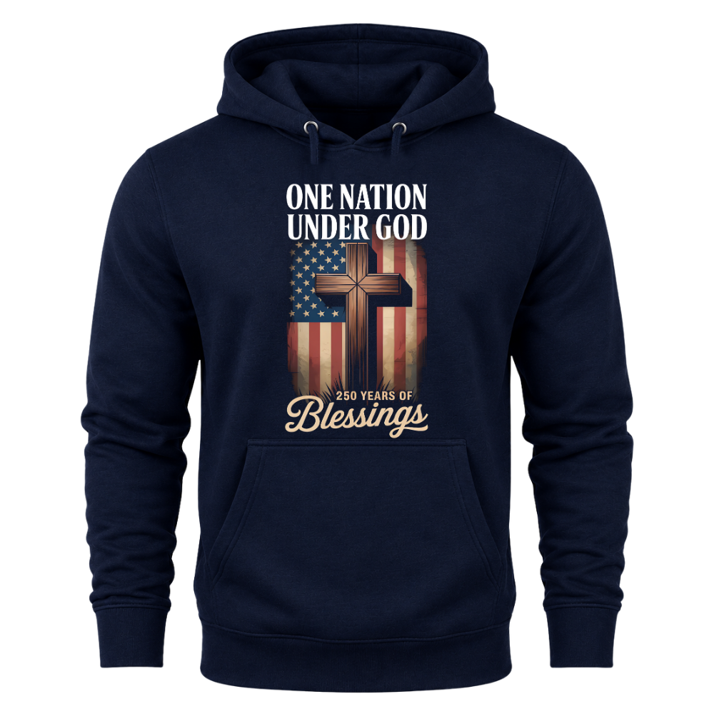 One Nation Under God 250 Years America Blessing - Hoodie