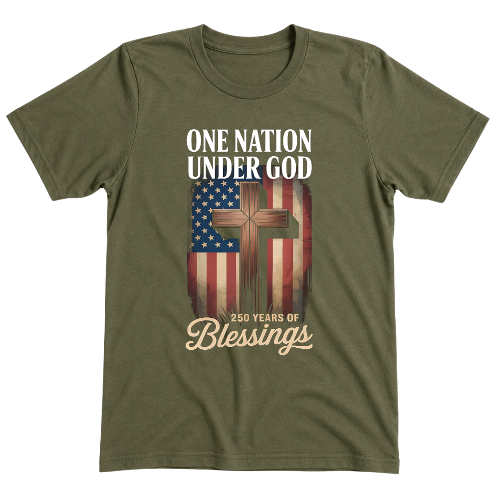 One Nation Under God 250 Years America Blessing - T-Shirt