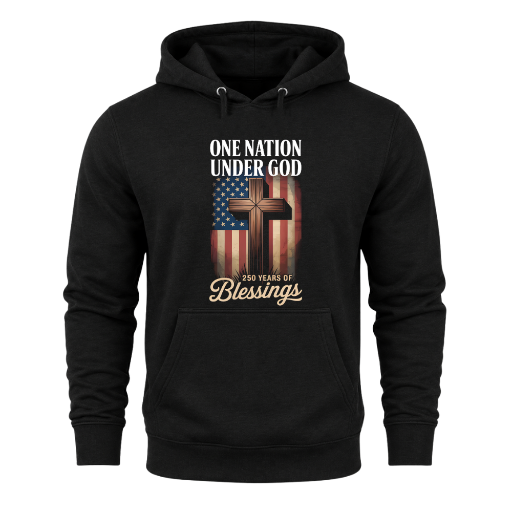 One Nation Under God 250 Years America Blessing - Hoodie