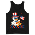 Patriotic Duck Funny 4th Of July USA Flag - Tank Top