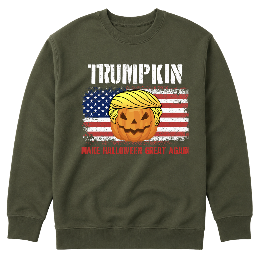 Trumpkin American Flag Halloween - Sweater