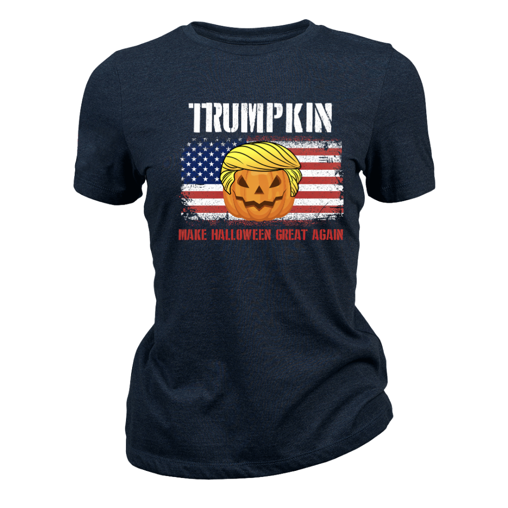 Trumpkin American Flag Halloween - Women T-Shirt