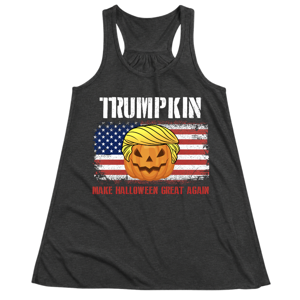 Trumpkin American Flag Halloween - Women Tank Top