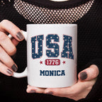 USA 1776 Patriotic Mug American Flag Stars