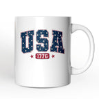 USA 1776 Patriotic Mug American Flag Stars