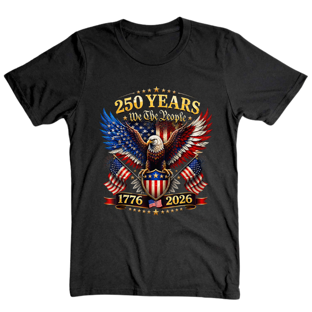 America 250 Years We The People Patriotic Eagle Anniversary - T-Shirt