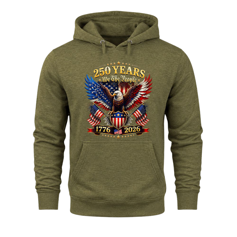 America 250 Years We The People Patriotic Eagle Anniversary - Hoodie
