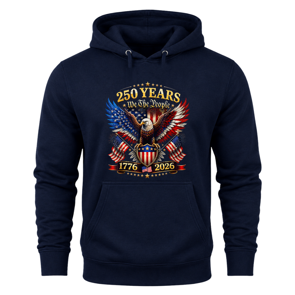 America 250 Years We The People Patriotic Eagle Anniversary - Hoodie