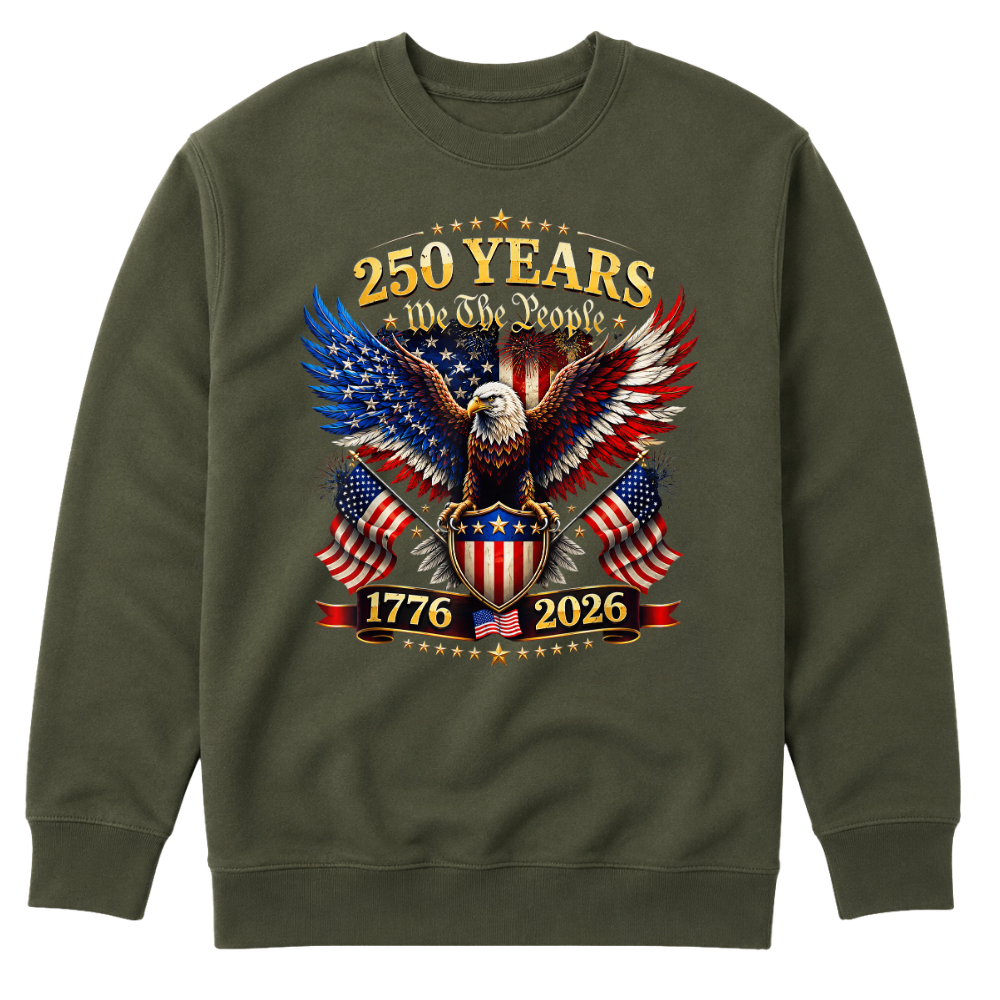 America 250 Years We The People Patriotic Eagle Anniversary - Sweater