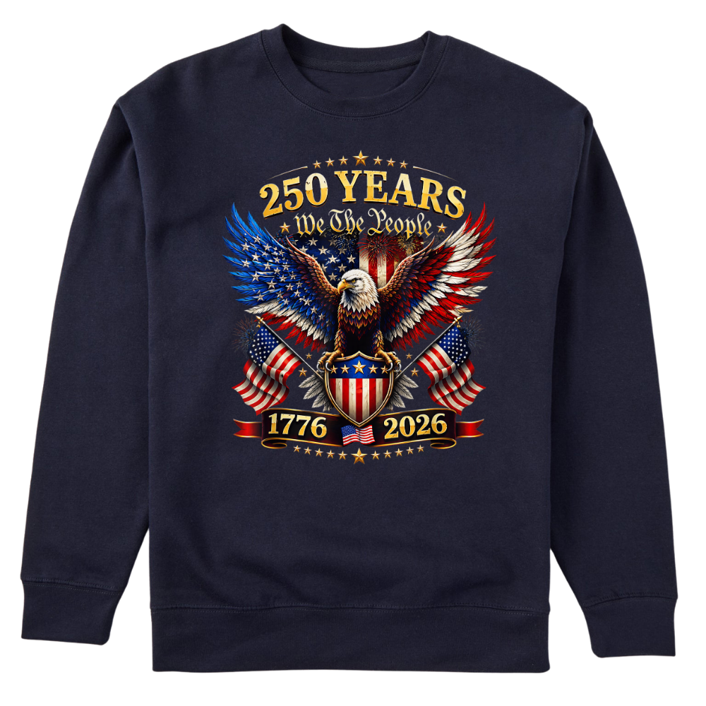 America 250 Years We The People Patriotic Eagle Anniversary - Sweater