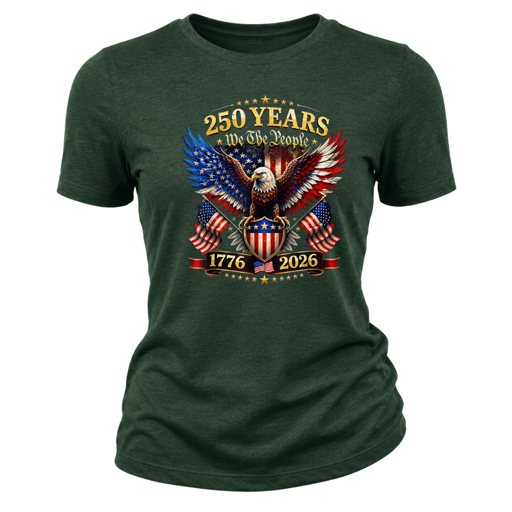 America 250 Years We The People Patriotic Eagle Anniversary - Women T-Shirt