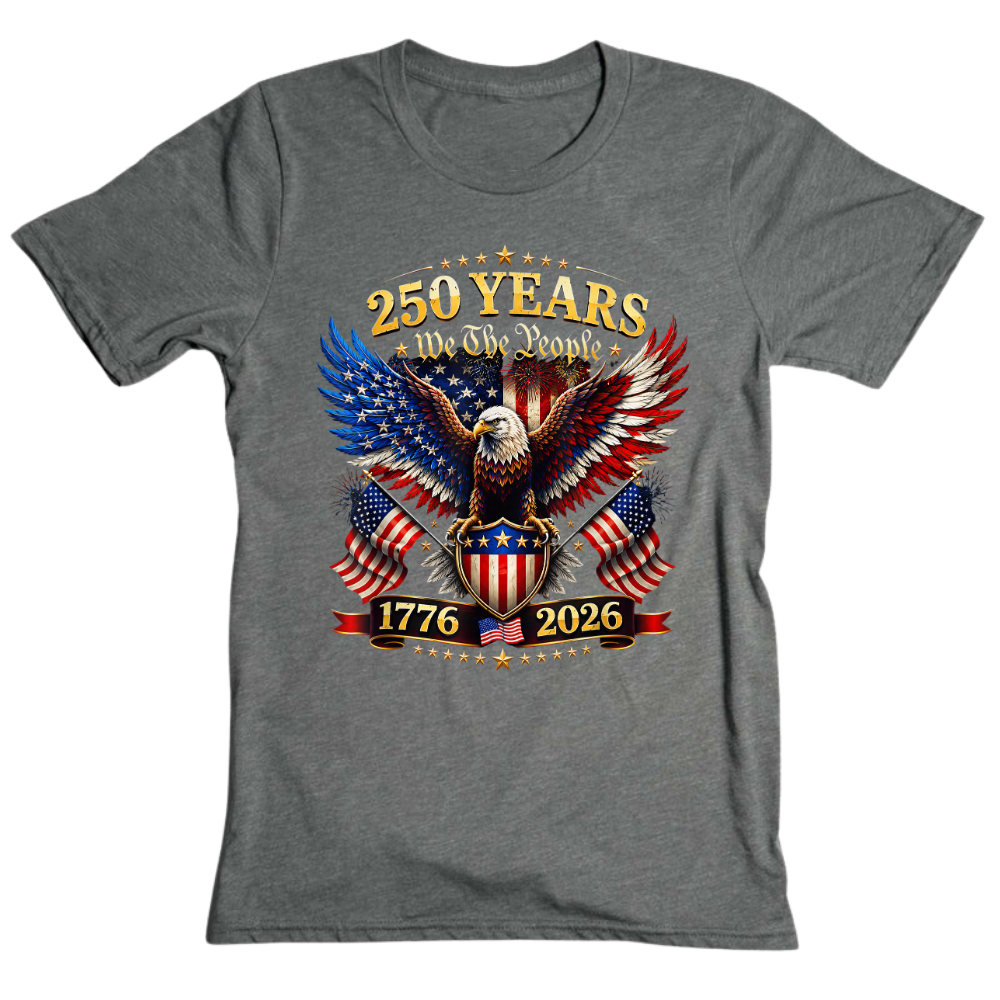 America 250 Years We The People Patriotic Eagle Anniversary - T-Shirt