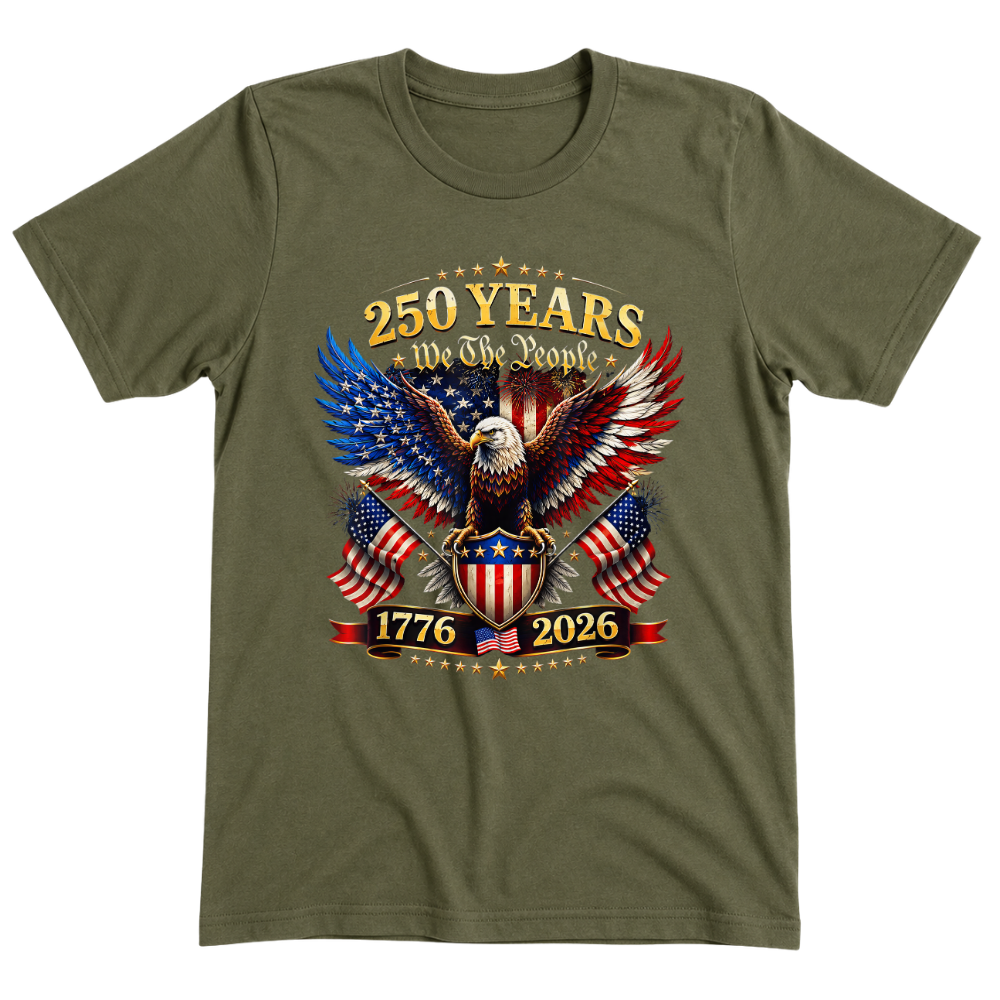 America 250 Years We The People Patriotic Eagle Anniversary - T-Shirt