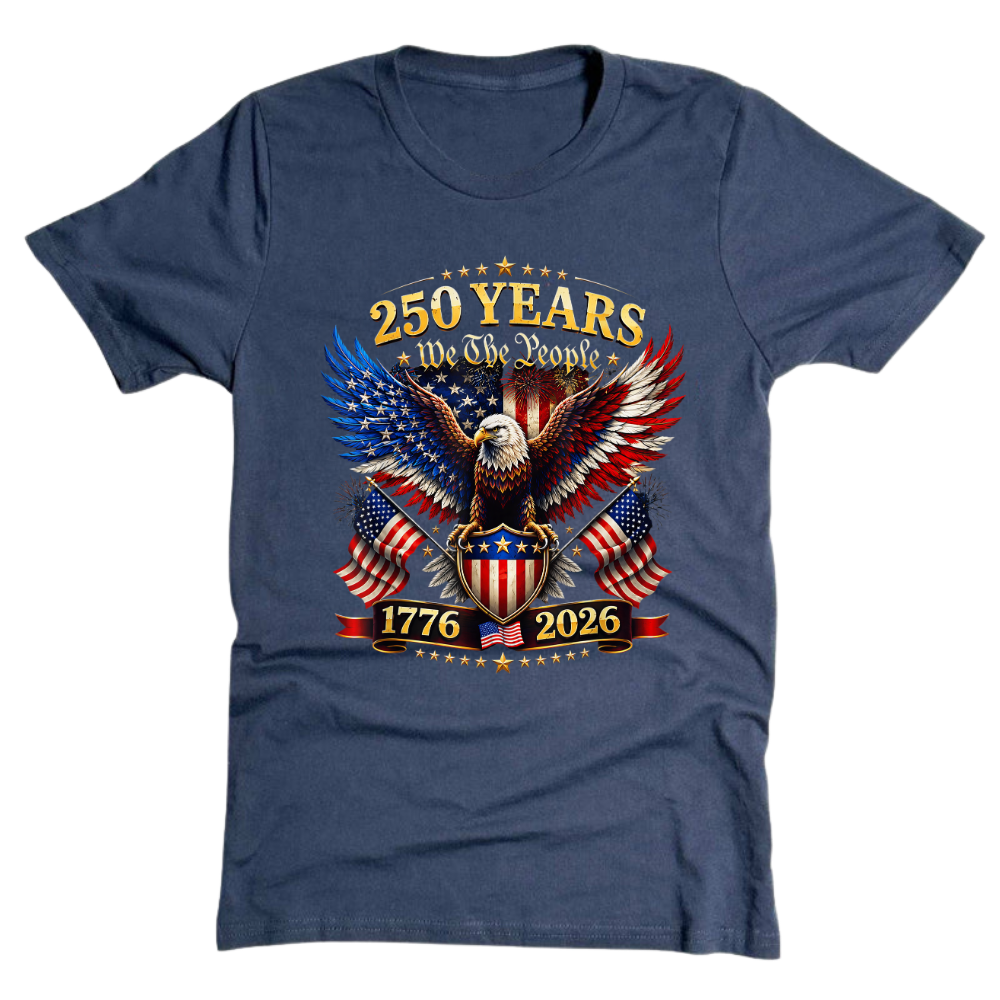 America 250 Years We The People Patriotic Eagle Anniversary - T-Shirt