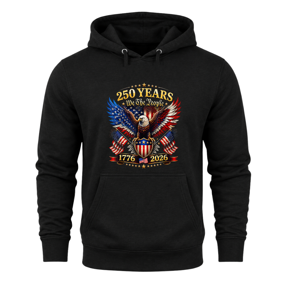 America 250 Years We The People Patriotic Eagle Anniversary - Hoodie