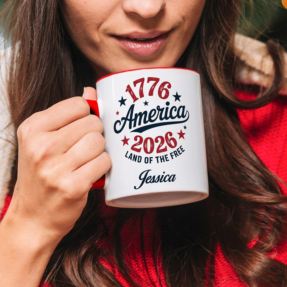 1776 2026 America Mug Land Of The Free Patriotic