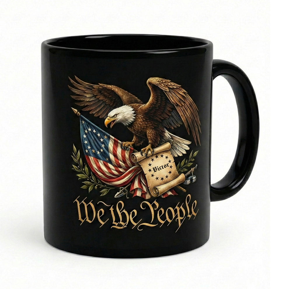 We The People Eagle Mug Patriotic American Flag