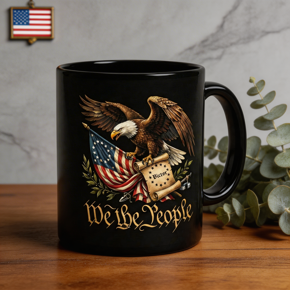 We The People Eagle Mug Patriotic American Flag