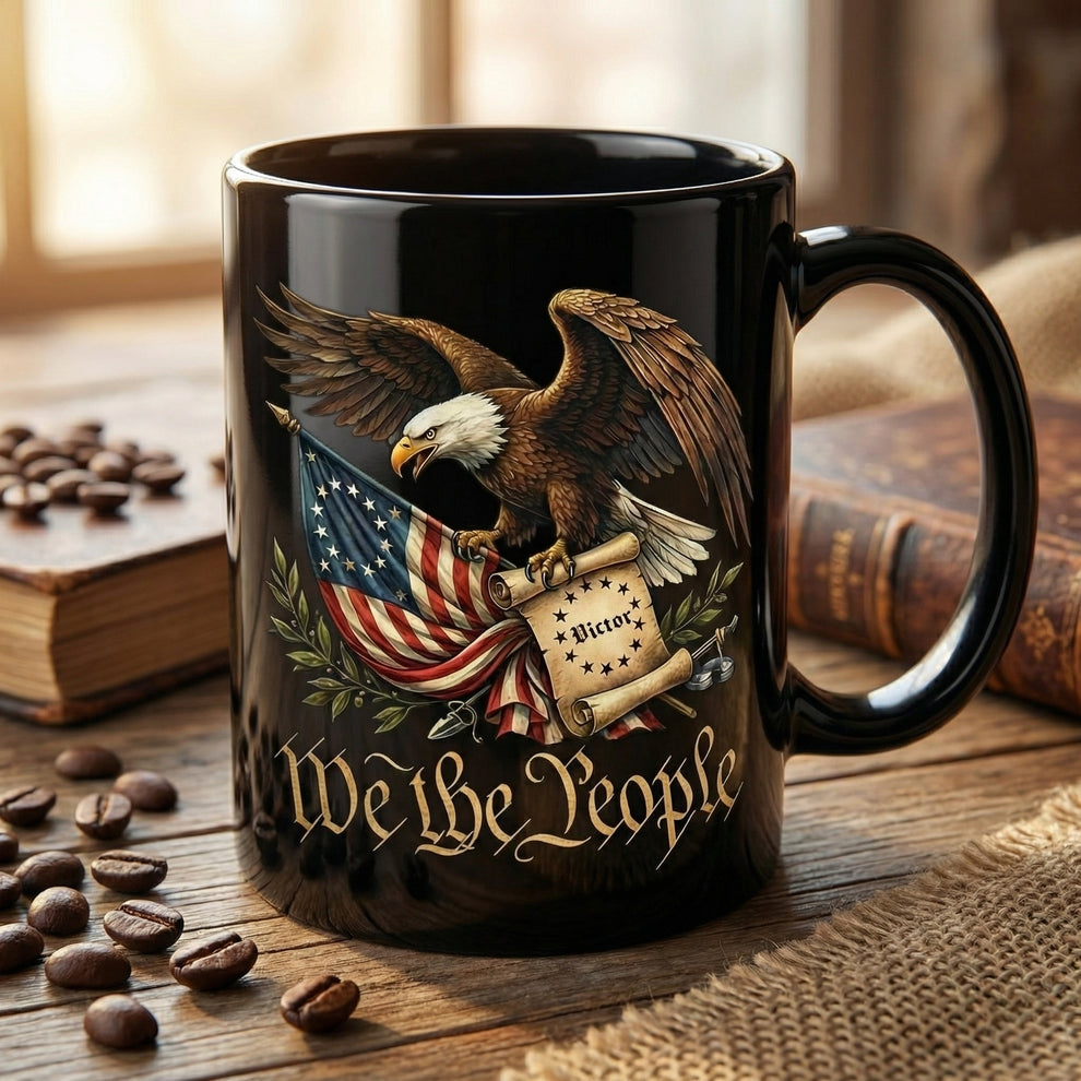 We The People Eagle Mug Patriotic American Flag