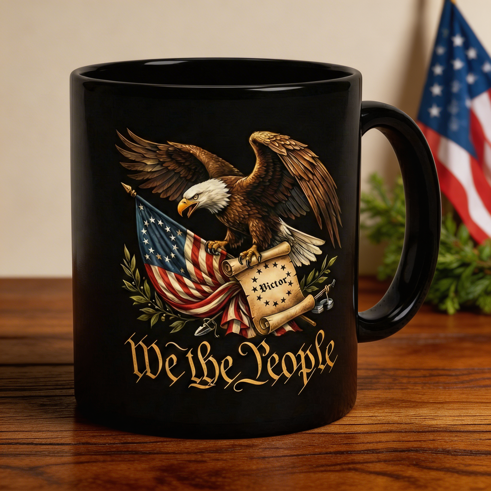 We The People Eagle Mug Patriotic American Flag
