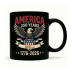 America 250 Years Eagle Mug 1776 2026 Patriotic