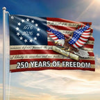 USA 250 Years Of Freedom Eagle Flag 1776 2026 Vintage