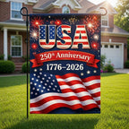 USA 250th Anniversary Garden Flag 1776 2026 Patriotic