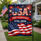 USA 250th Anniversary Garden Flag 1776 2026 Patriotic