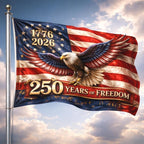 Bald Eagle USA Flag 250 Years Of Freedom 1776 2026