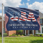 USA 250 Years Of Freedom Flag 1776 2026 Patriotic