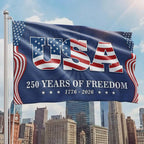 USA 250 Years Of Freedom Flag 1776 2026 Patriotic